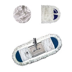 Balai À Franges Microfibre Avec Support Métallique