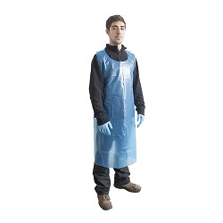 Tablier Jetable Extra Pe Bleu . 70X120 cm. Pack-100.