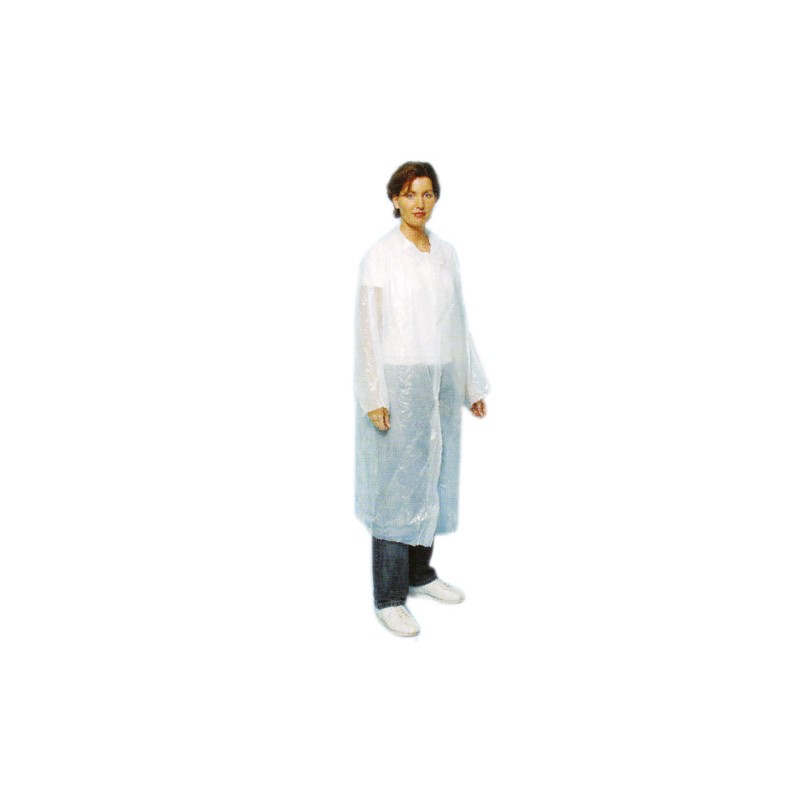 Pe Visitor Coat. Plastic Press Closure. 10 Packs-10*Carton Pe Visitor Coat. Plastic Press Closure. 10 Packs-10*Carton
