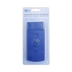 Grattoir de Poche En Plastique. Avec Lames de Remplacement. 4 cm.