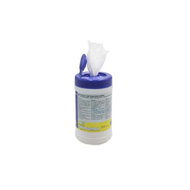 Bote Rollo 100 Toallitas Klinny 15Cm. x 18Cm.