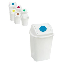 Papelera Rectangular Libra 25 Litros. C/Tapa Basculante