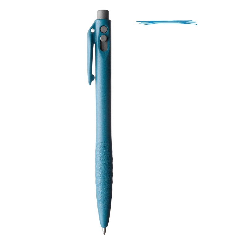 Boligrafo Detectable Retráctil con Clip. Tinta Gel Azul