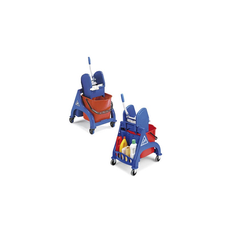 Leo Single Trolley + Bucket 25 Litres + Compact Wringer