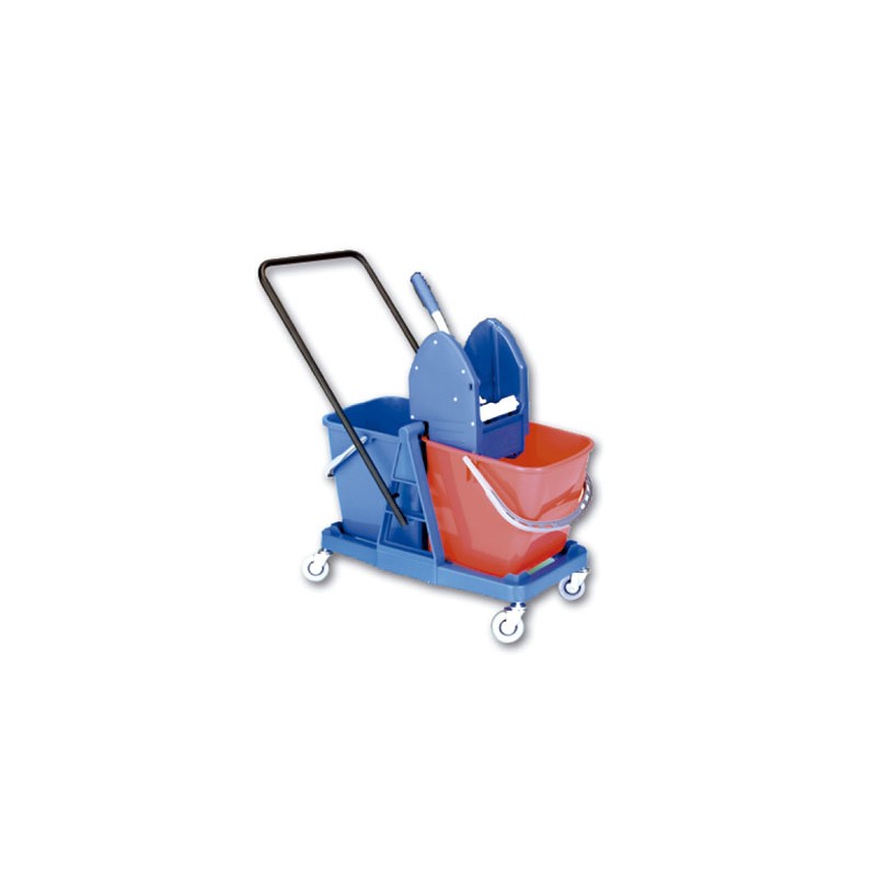 Carro Doble Eco+2 Cubos 25L+Prensa+Manillar