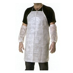 Pp Plastified Apron. Non-Woven. With Laces. 200 Pcs. *Carton