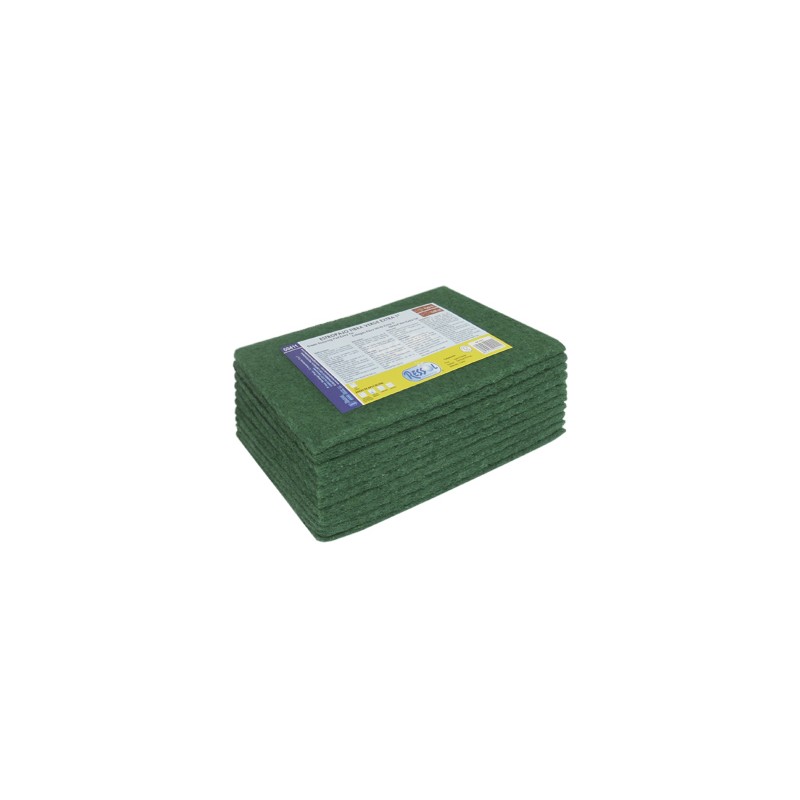 Tampon Abrasif Vert Extra 15 x 20 cm. Pack- 10
