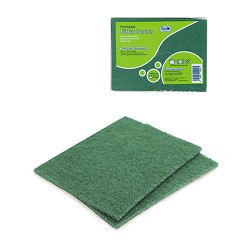 Tampon Abrasif Vert Extra. 15 x 20 cm.  Pack-2