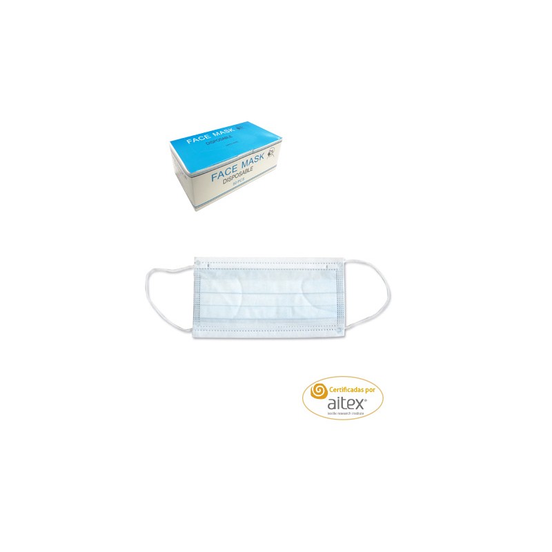 Mascarilla Pp 3 Capas 20 Pack-50 * Caja