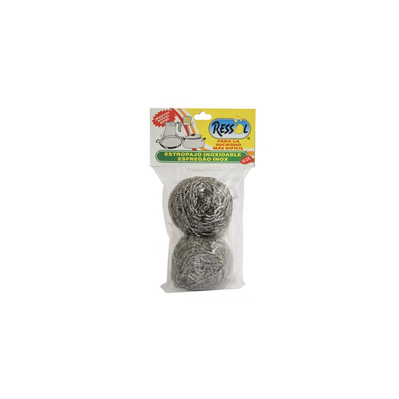 Estropajo Acero Inox 30 Gr. Pack-2