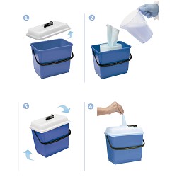 Aqualite. Bucket 4 l. With Handle + Hermetic Cover