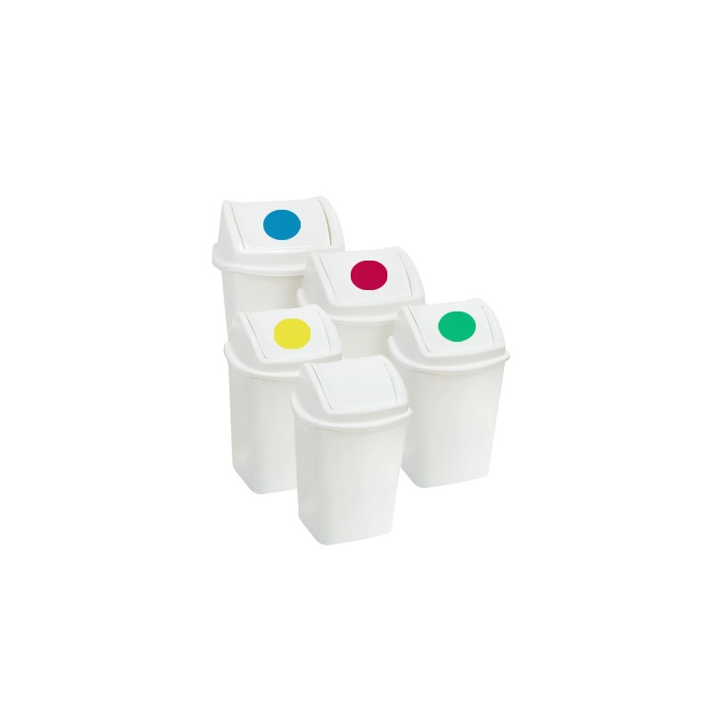 Papelera Rectangular Libra 15 Litros C/Tapa Basculante