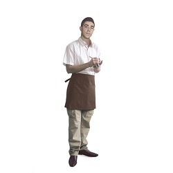 Delantal Mandil sin Peto Marron