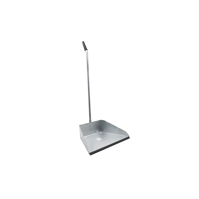 Galvanized Dust Pan Xxl With Metallic Handle And Rubber Blade Galvanized Dust Pan Xxl With Metallic Handle And Rubber Blade