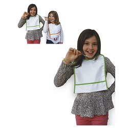 Children Bib Terry Plastic-Coated With Collection Pocket. Pack-6