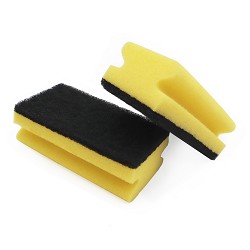 Handgrip Sponge + Black Fibre. 7 x 14 cm. Pack-6