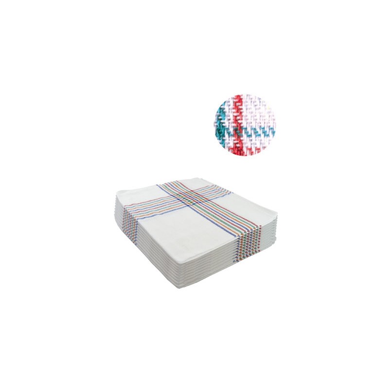 Paño Cocina Sarga Rayas 45 x 45 cm. Pack-12 Paño Cocina Sarga Rayas 45 x 45 cm. Pack-12