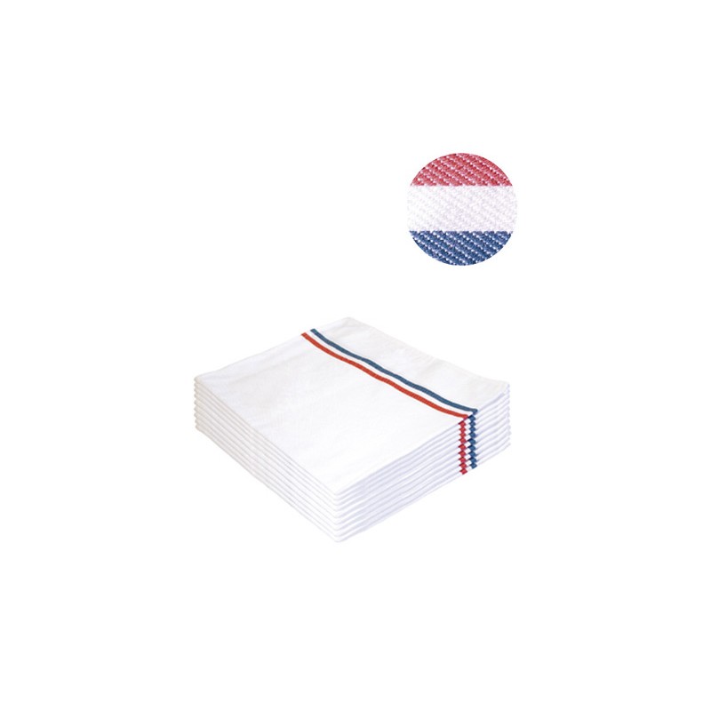 Torchon Essuie-Vaisselles Superieur 100 % Coton 60X55 cm. Pack-6.  Blanc