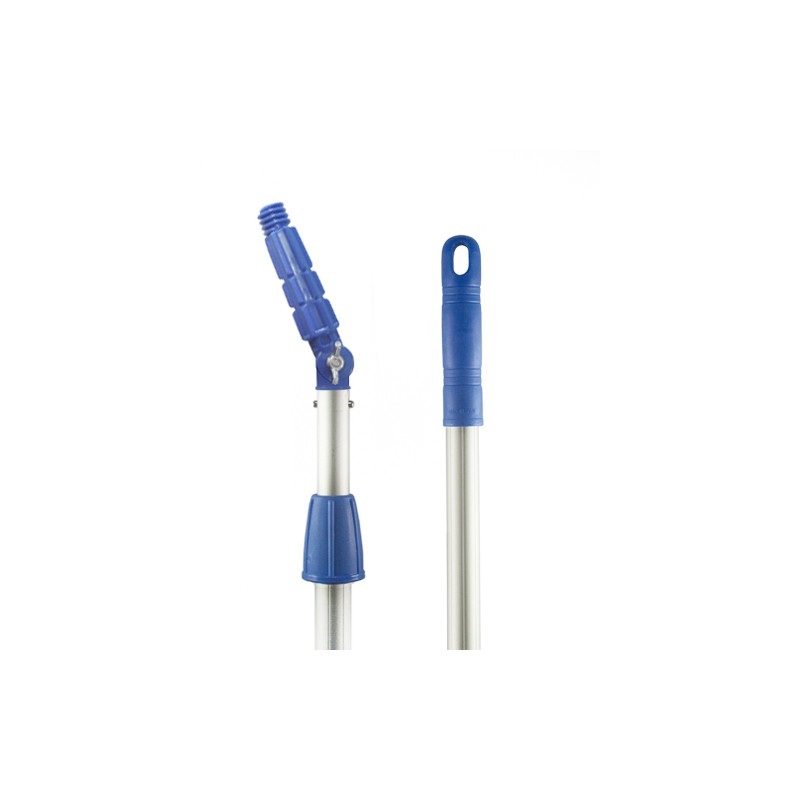 Manche Télescopique Aluminium. Blue Line. Pointe Amovible Articulée