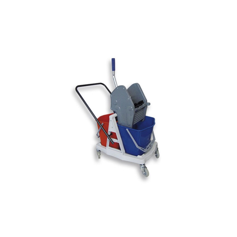 Chariot Double Eco +2 Seau 18 Litres+ Presse Stilo+Guidon