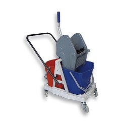 Chariot Double Eco +2 Seau 18 Litres+ Presse Stilo+Guidon