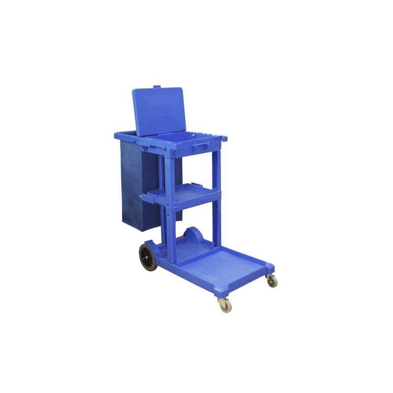 Rubby Cleaning Trolley With Plastic Cover For Bag Holder Rubby Cleaning Trolley With Plastic Cover For Bag Holder