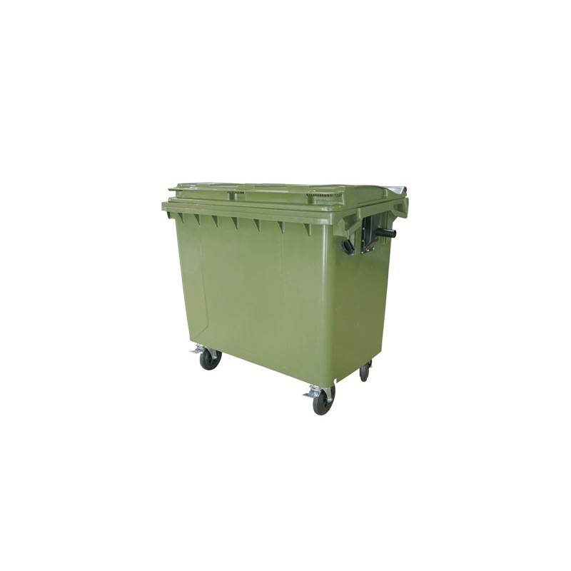Container 660 Litres 4 Wheels. Green Container 660 Litres 4 Wheels. Green
