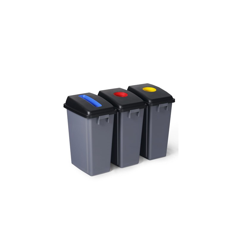 Contenedor 60 l. Jon Selectivo. Azul/Rojo/Amarillo Contenedor 60 l. Jon Selectivo. Azul/Rojo/Amarillo