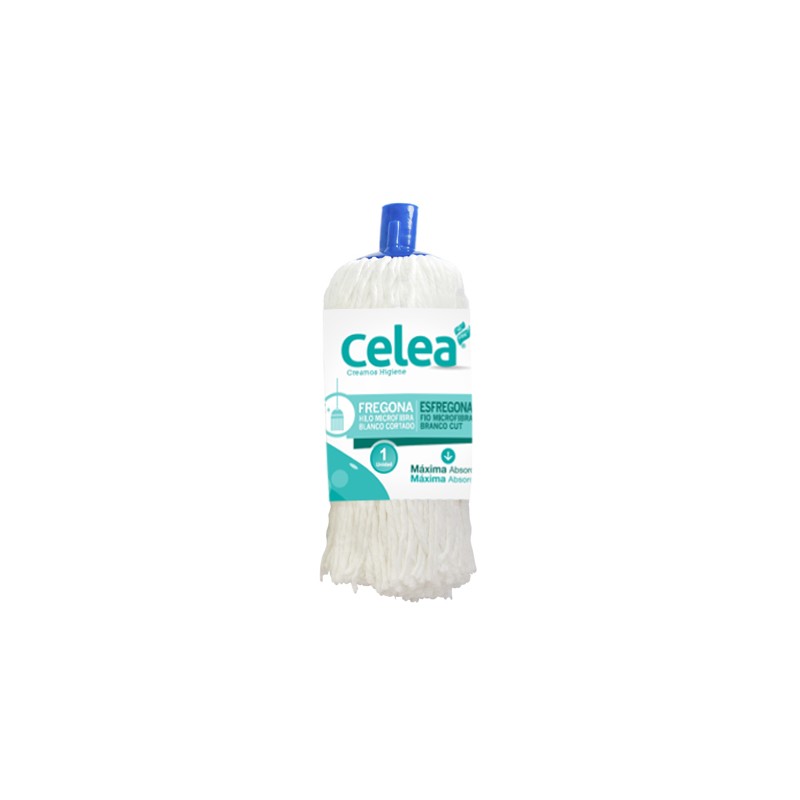 05086 Socket Mop White Microfibre Yarn. Cut Ends. Celea