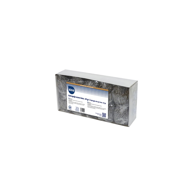 00314 Estropajo Acero Inox. 40 Gr. Pack-10 Dino